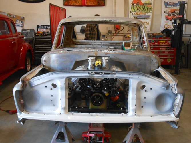 1962 Ford Unibody in the shop.